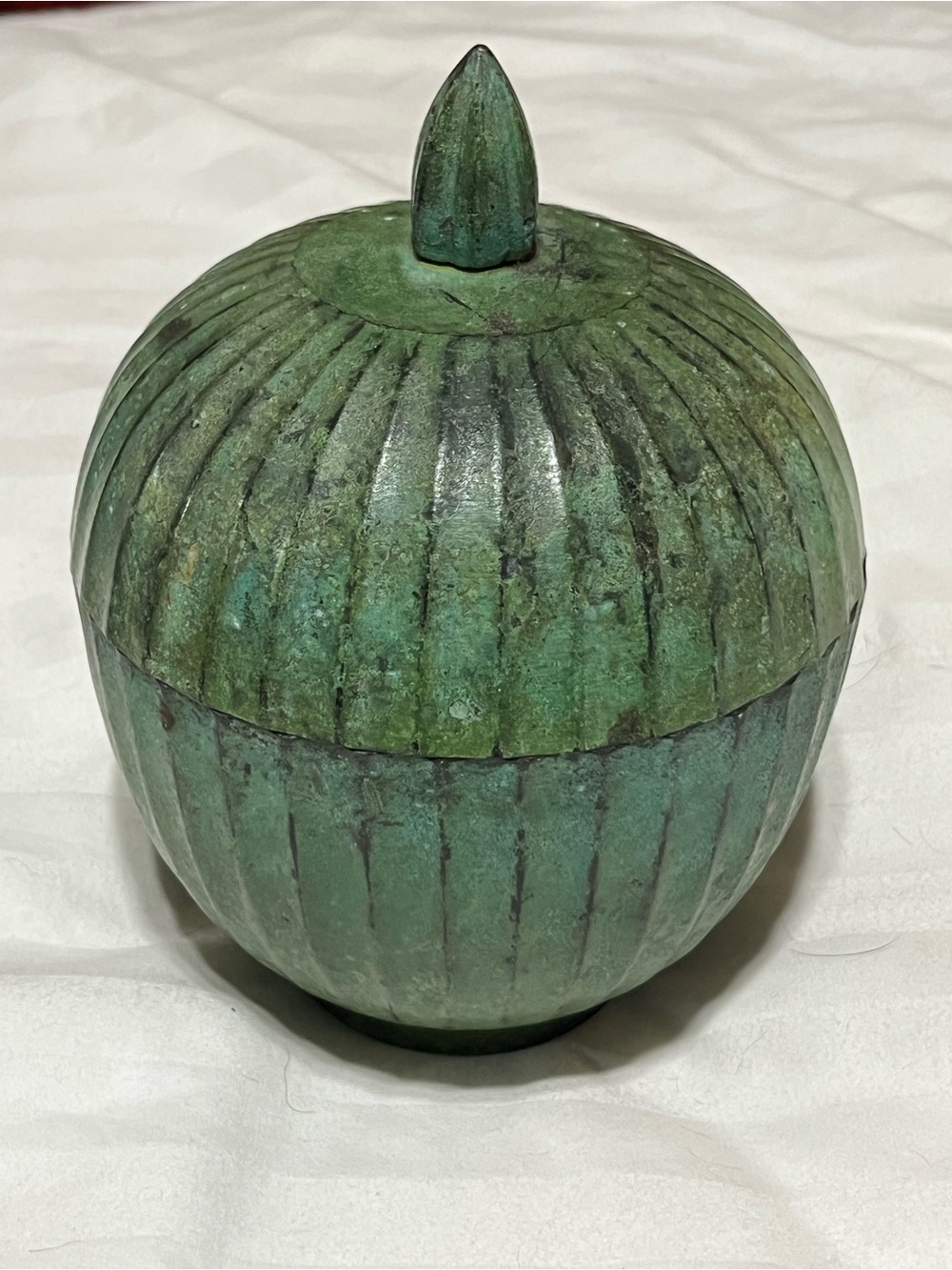 Green Decorative Lidded Accent Jar